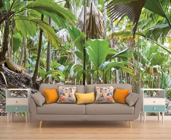 

Custom Size 3D Photo Mural Tropic Forest Removable Wall Papers Self-adhesive Vinyl Wall Sticker Art Home Decor Mural