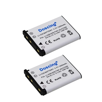 

Doscing 2Pcs LI-42B 42B Li-40B 40B NP-45 FNP45 EN-EL10 Battery for D-Li63 DLI63 D-Li108 DLI108 NP-80 NP80 CNP80 KLIC-7006 K7006