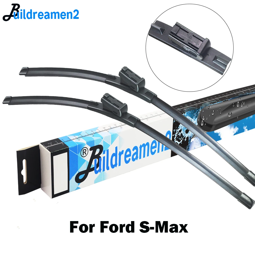 

Buildreamen2 Car Wiper Blade For Ford S-Max Smax 2006-2018 Auto Front and Rear Windscreen Wiper Car Accessories