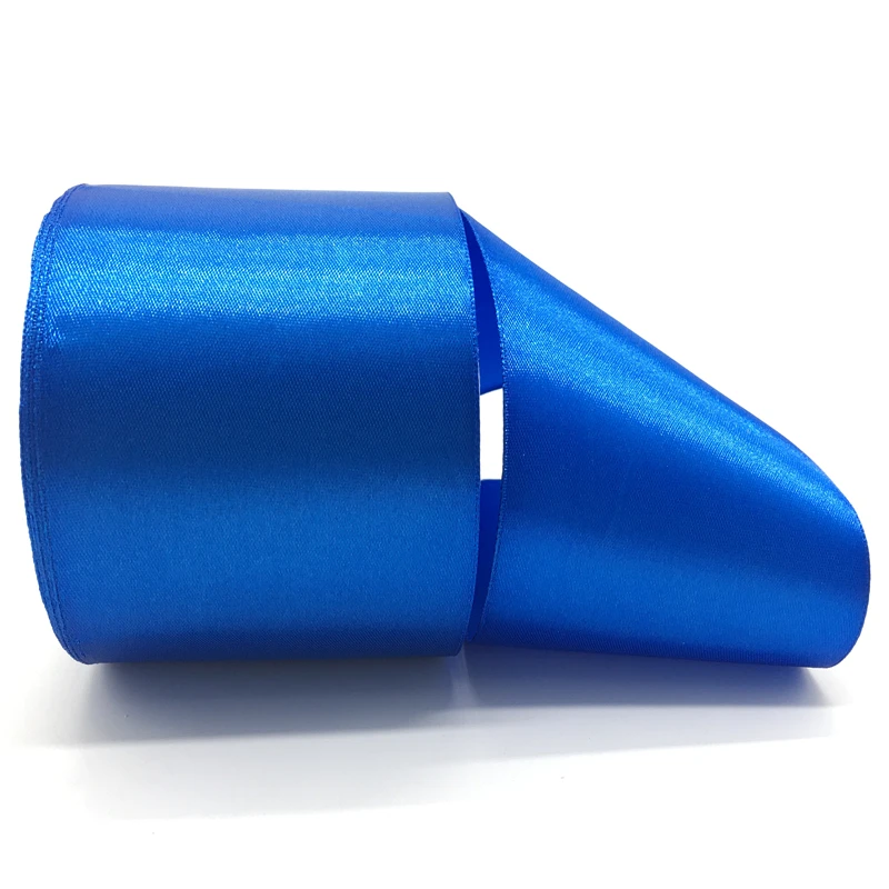 

5Yards 75mm Blue Polyester Ribbon Silk Satin Ribbon Wedding Christmas Party Decoration DIY Gift Packing