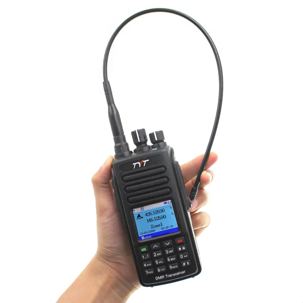 TYT MD-UV390 DMR радиостанция 5 Вт 136-174 МГц и 400-480 МГц рация MD-390 IP67 Водонепроницаемый двойной раз Dlot цифровое радио