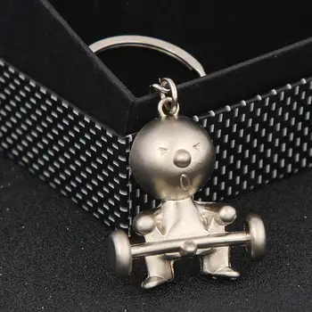 

Novelty items Casual Fashion Classic funny Mr.P Boy Keychain Key Chain Ring Key Fob Creative Weightlifting key holder Souvenir