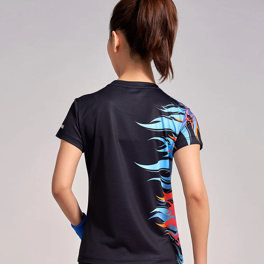 Kunli теннисная рубашка с короткими рукавами женская спортивная одежда для бадминтона одежда для бега футболка баскетбольная волейбольная рубашка