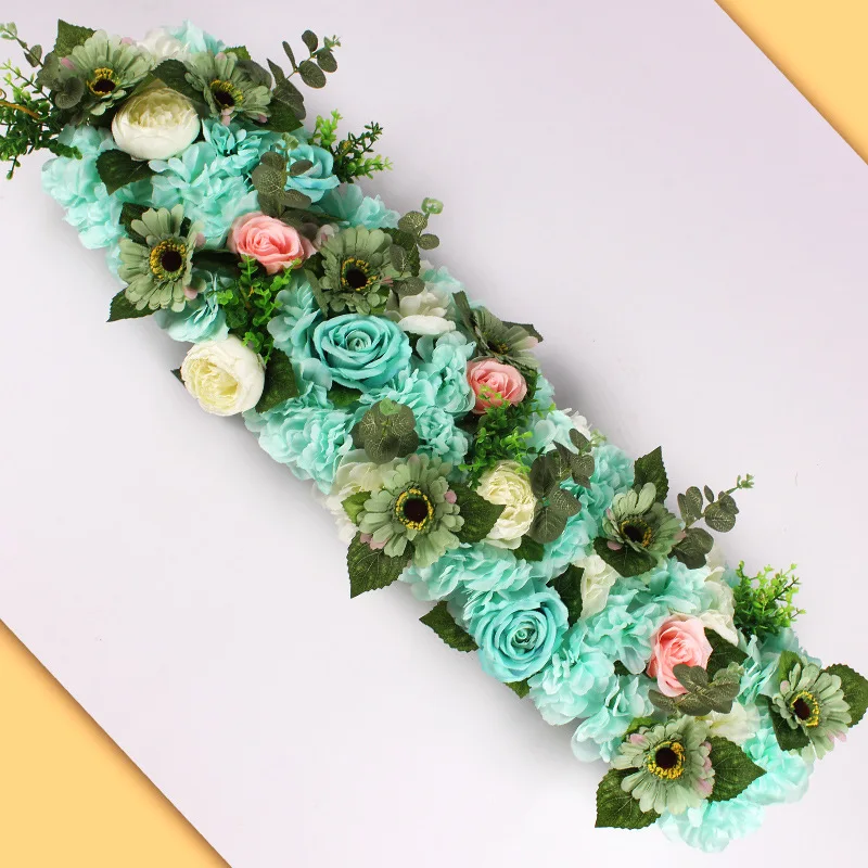 Flone Artificial Silk Fake Flowers 100cm Wedding Rose Flowers Row Wedding Scene Layout Flower Road Wall Arch Door Decoration (17)