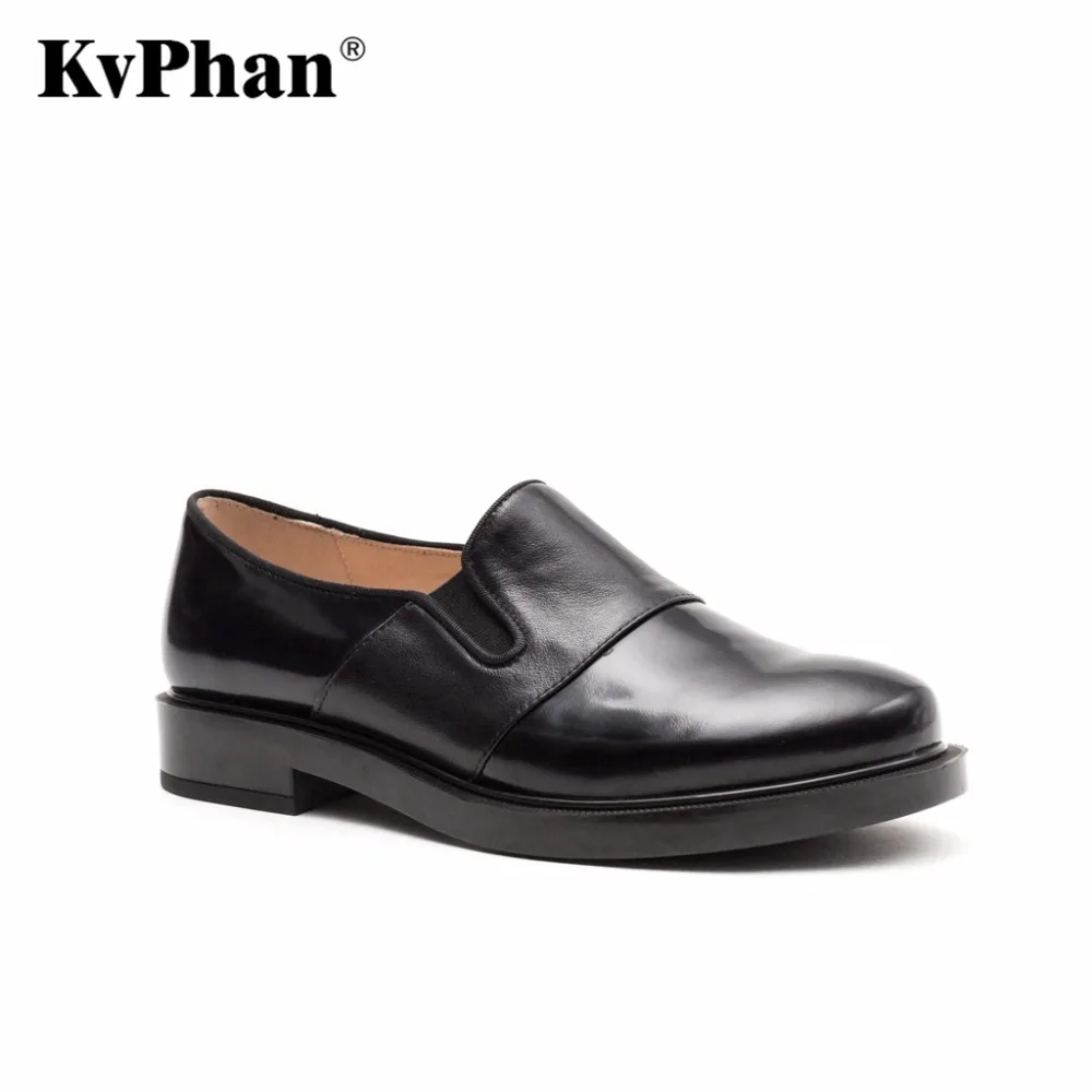 KvPhan Woman pumps Genuine patent leather Ankle pumps Fashion Lace Up Med heels font b shoes