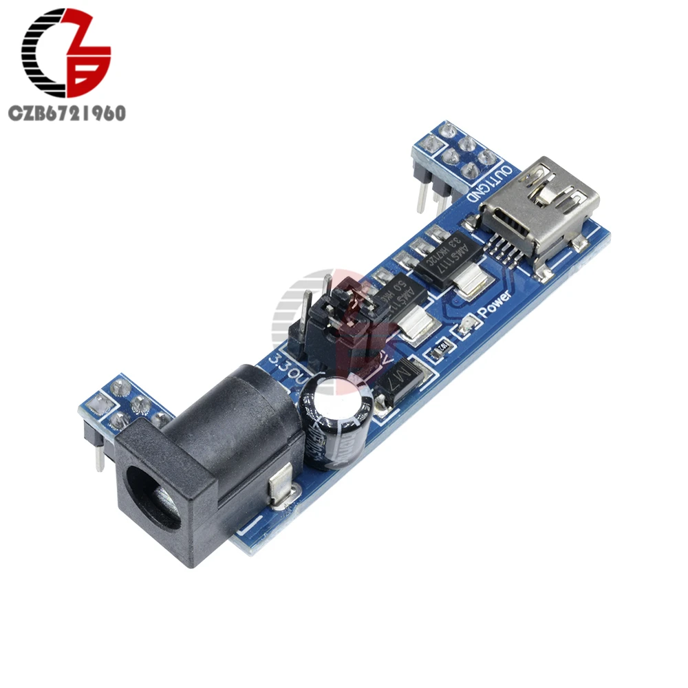 Фото MB102 макетная плата блок питания мини USB 3 В 5 Без припоя питание для Arduino Импульсный MB102 макетная плата блок питания мини USB 3 В 5 Без припоя питание для Arduino Импульсный