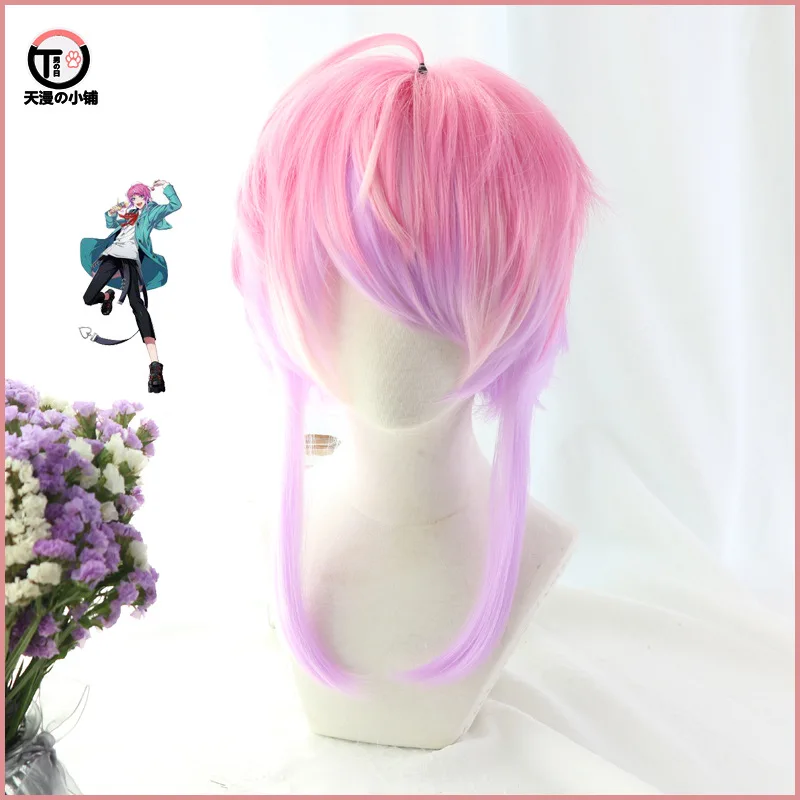 

Division Rap Battle Hypnosis MIC Amemura Ramuda Short Wig Cosplay Costume Men Women Heat Resistant Synthetic Hair Wigs + Wig Cap