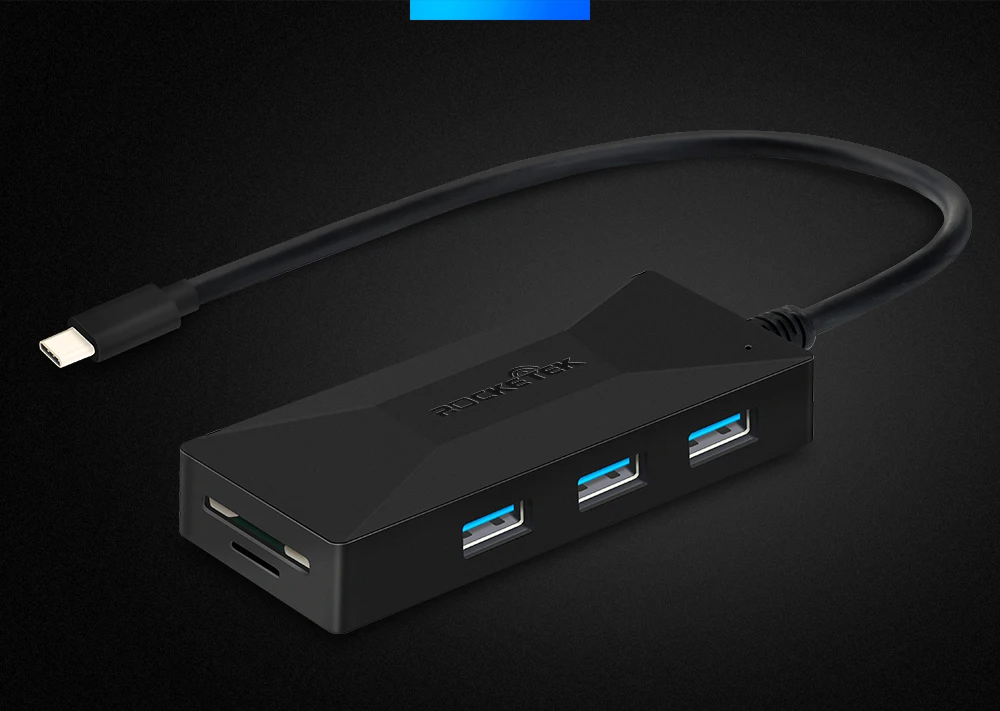 Rocketek мульти тип-c USB C 3,0 концентратор 3 порта OTG адаптер разветвитель SD/TF кард-ридер для MacBook Air ПК компьютер ноутбук аксессуары