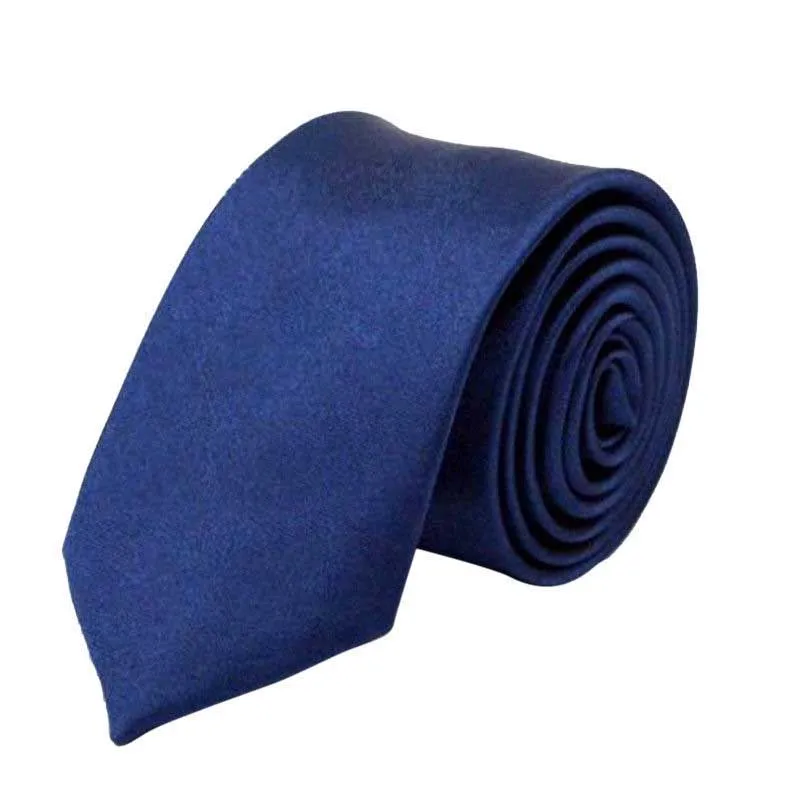 Мужские галстуки однотонные галстуки тонкие дизайнерские модные 8 см Съемный воротник свадебные рубашки аксессуары Распродажа - Color: Navy Blue