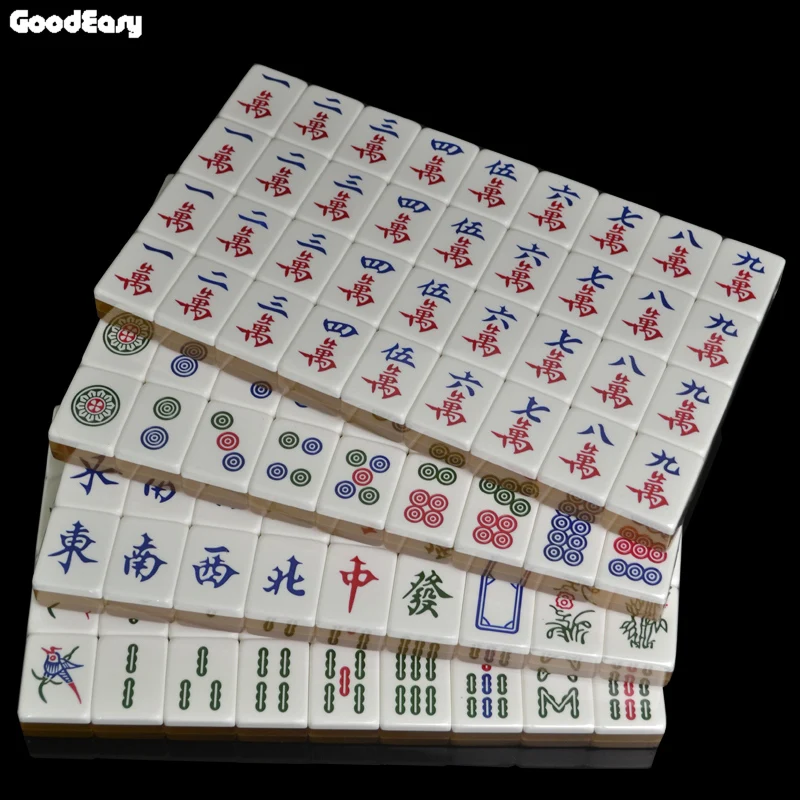 Hot Sell 40mm Luxury Mahjong Set Silver&Gold Mahjong Games Home