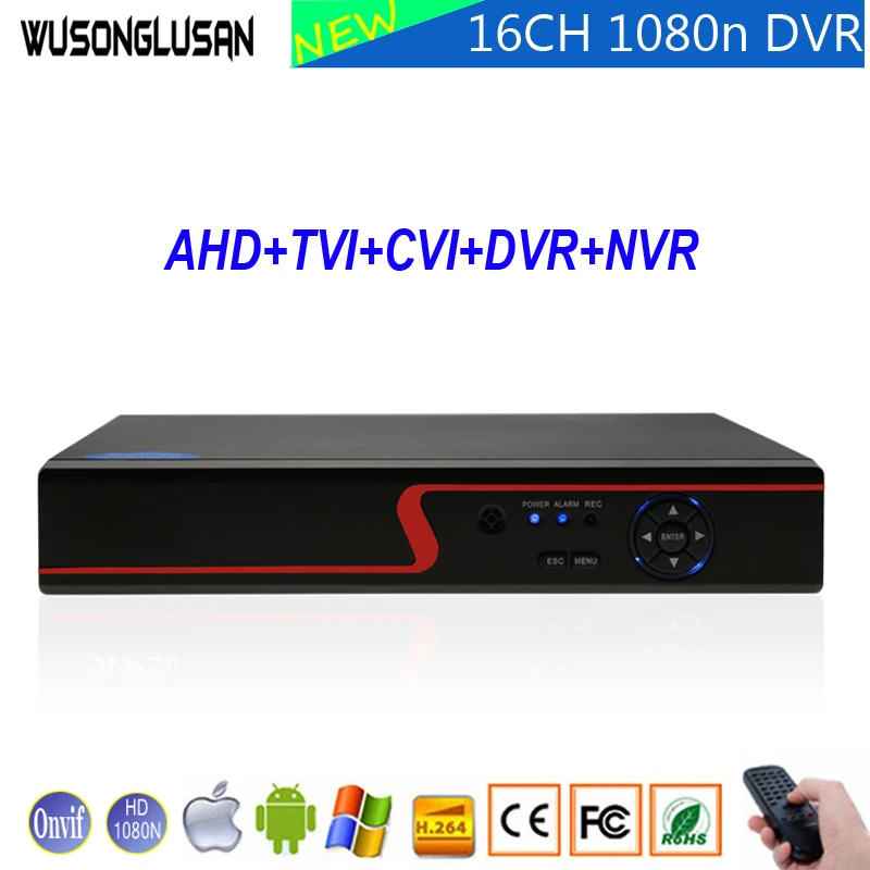 1080N 960P 720P 960H 16CH AHD DVR видеорегистратор домашняя CCTV камера Hi3521A 16 канальный 6 в 1