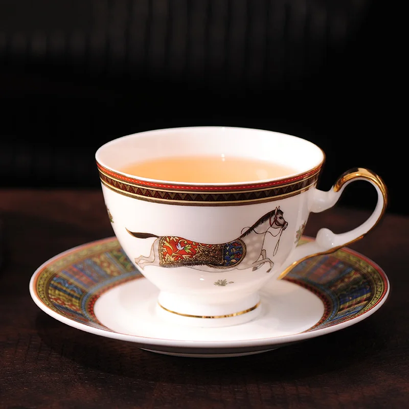 

Coffee cup saucer set bone china Tea mug set European Court design tea cup coffee mug set