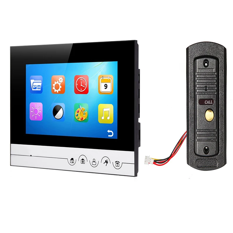 

7 Inch Color LCD Video Door Phone Intercom System Door Release Unlock Color Doorbell Camera 600TVL Night Vision