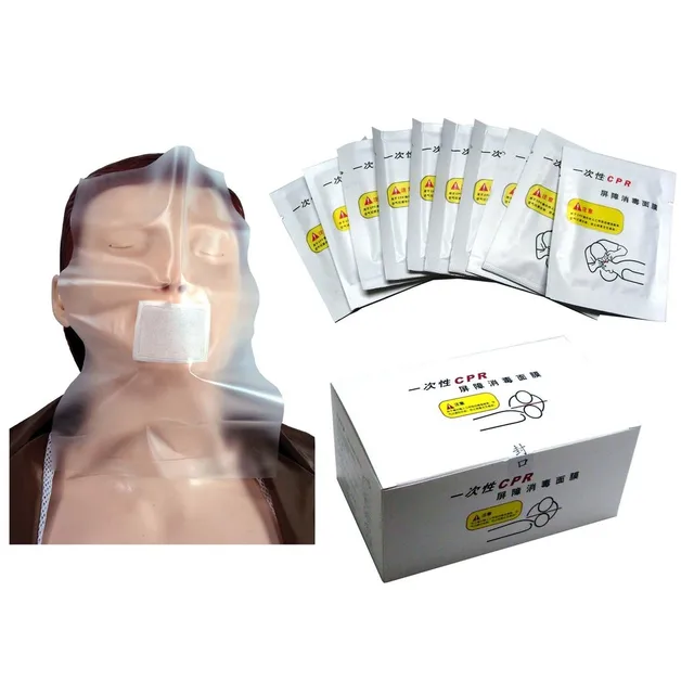 Disposable CPR face shield masks, CPR first aid training artificial