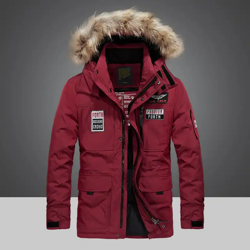 Winter Men Down Jacket White Duck Down Parkas With Real Fur Collar Mens Winter Coats Thick Warm Casual Male Outwear Aliexpress