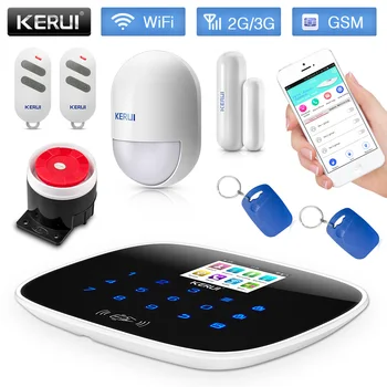 

KERUI W193 WiFi 3G GSM Alarm System Low Power Reminding PSTN RFID Wireless Smart Home Security Alarm System Motion Detector
