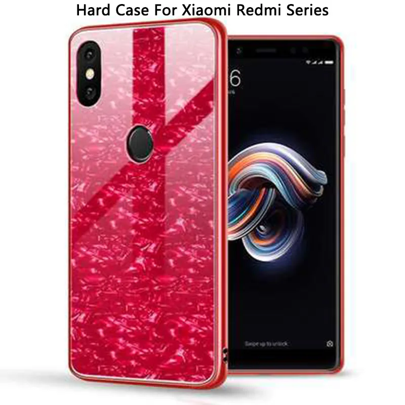 

For Redmi Note 8 Pro 7 6 5 Plus 6A S2 Case Hard Tempered Glass For Xiomi Mi 8 A2 Lite 9SE MIX 2S MAX 3 A1 5X Marble Cover Case