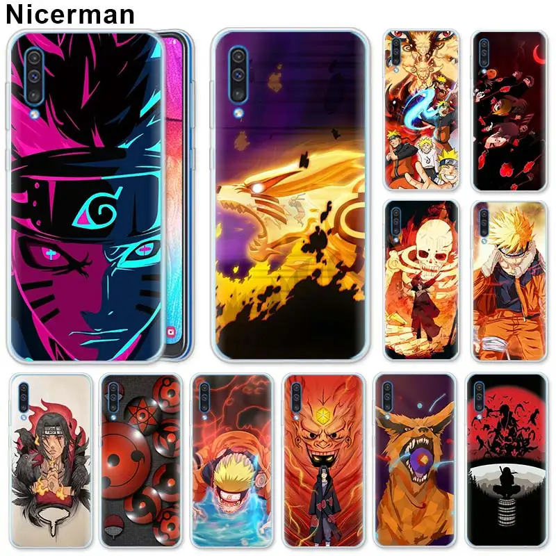 

Soft TPU Case for Samsung Galaxy A50 A70 A40 A20e A10 A30 A80 A6 A8 Plus A7 A9 Cover Naruto Itachi Uchiha Silicone Case