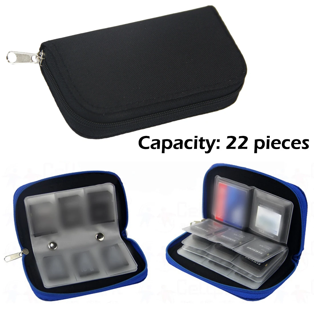 

Black Nylon SD SDHC MMC CF For Micro SD Memory Card Storage Carrying Pouch bag Box Case Holder Protector Wallet