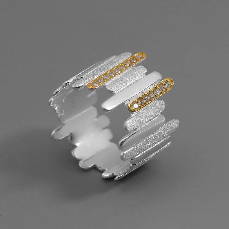 

CMAJOR Original 925 Sterling Silver Gold Silver Tone Long Bar Ring Handmade Designer Fine Jewelry Wholesale