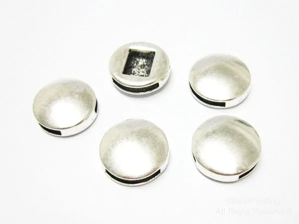 

Smooth bulge face 10x2mm Hand polished flat leather findings -FF03