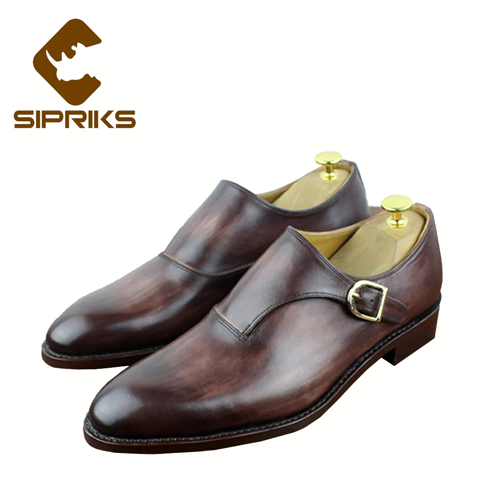Sipriks luxury bespoke mens goodyear welted dress shoes tan leather