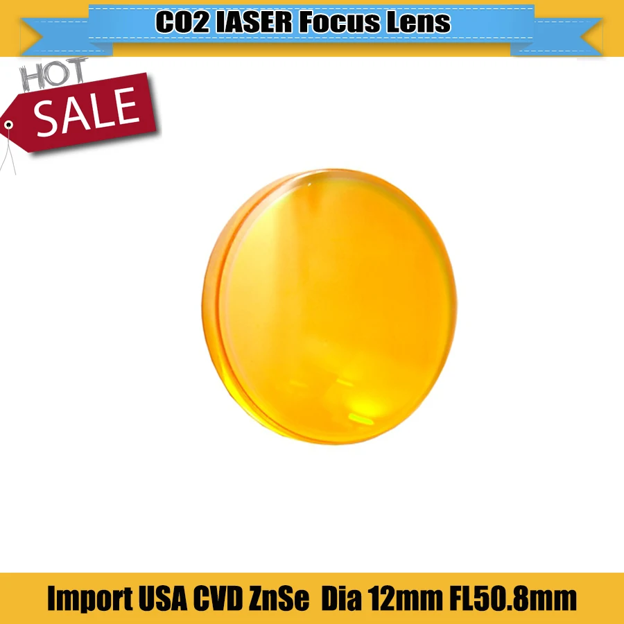

1Pcs Import Quality ZnSe CO2 Laser Focus Lens 12mm FL 50.8 mm For Laser Machine Engraving USA Quality