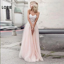 LORIE A-Line свадебное платье Элегантное с тюлевой аппликацией платье невесты шеи свадебное платье без рукавов Принцесса вечернее платье