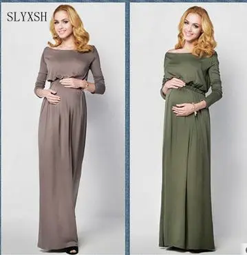 

Fashion Maternity Dress Photography Props Front Open White maternity Photography Dresses Chiffon Split Pregnant Dress Woman