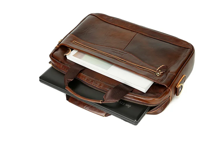 Мужской портфель из натуральной кожи, брендовая мужская сумка-мессенджер, мужская сумка для ноутбука, деловая сумка на плечо из натуральной воловьей кожи, дорожная сумка