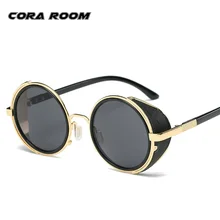 2017 new punk Retro COATING mens Vintage Round Sunglasses men women Brand Designer Sun Glasses Gafas Oculos De Sol Feminino