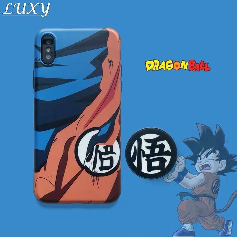 

Cute Cartoon Dragon Ball Super Son Goku support cover case for iphone 11 Pro X XS Max Xr 7 8 6 S Plus Balloon stent phone cases