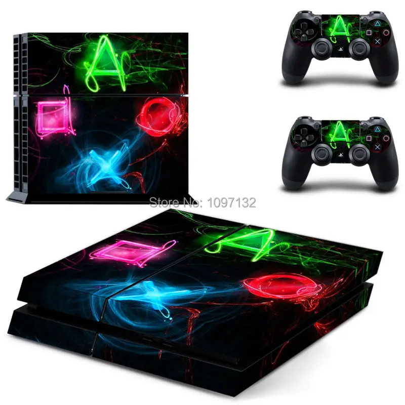 

Vinyl Cover Decal PS4 Skin Sticker for Sony PlayStation 4 Console & 2 Controller Skins Stickers Colourful