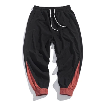 

Japanese Hip Hop Harem Pants Men Streetwear Black Summer Street Fashion Baggy Trousers Men Elastic Waist Jogger Sweatpants LC7