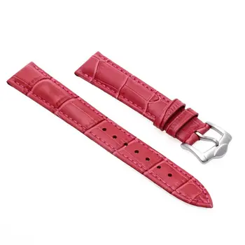 

Hot Strap Leather strap Color Rose red Replacement for Watch 18mm