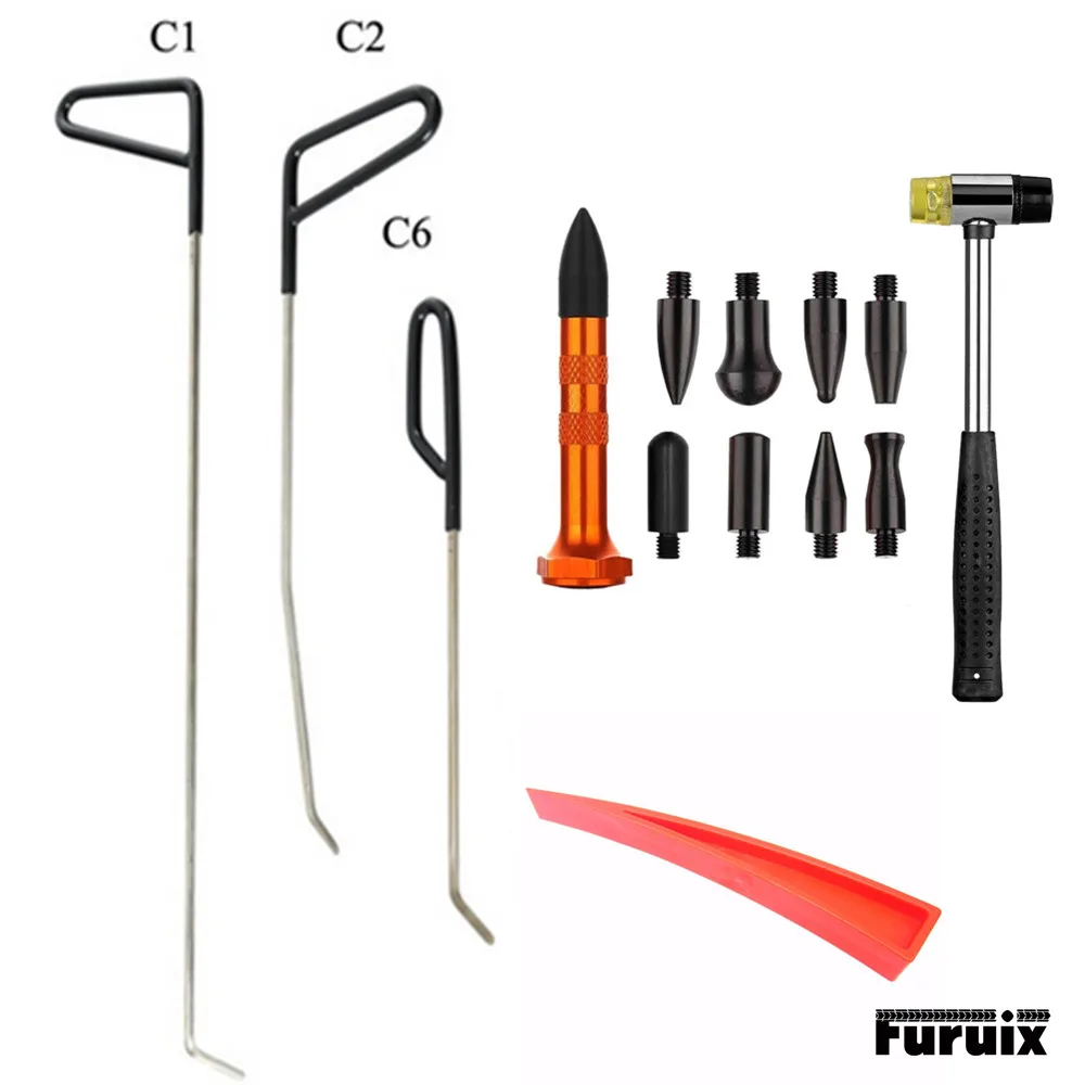 

PDR tools rod hooks taps down pen with 8 heads on tips Hammer Repair wedge & Hook Car body dent repair tools Dent Repair Master