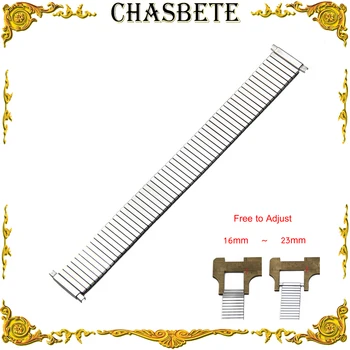 

16 17 18 19 20 21 22 23mm Stainless Steel Watch Band for Armani Watchband Metal Elastic Strap Wrist Loop Belt Bracelet Silver