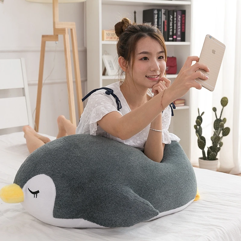 penguin plush pillow