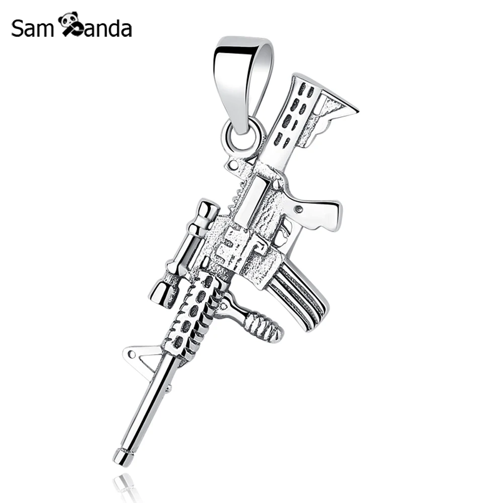 New Authentic 925 Sterling Silver Bead Charm Rifle Gun Dangle Pendants Charms Fit Pandora