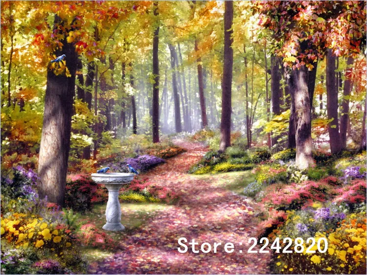  Peaceful Forest Scenery NeedleworkFor EmbroideryBedroom DIY DMC 14CT Unprinted Cross stitch kits Cr - 32809982966