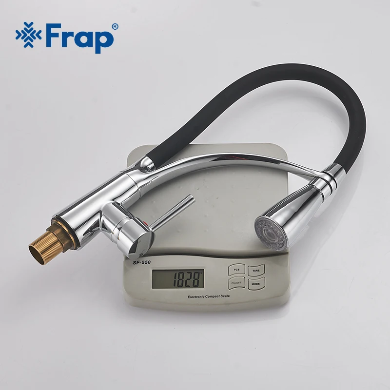Смеситель кухонный Frap Y40051 светодиодный кран с резиновой конструкцией одна ручка