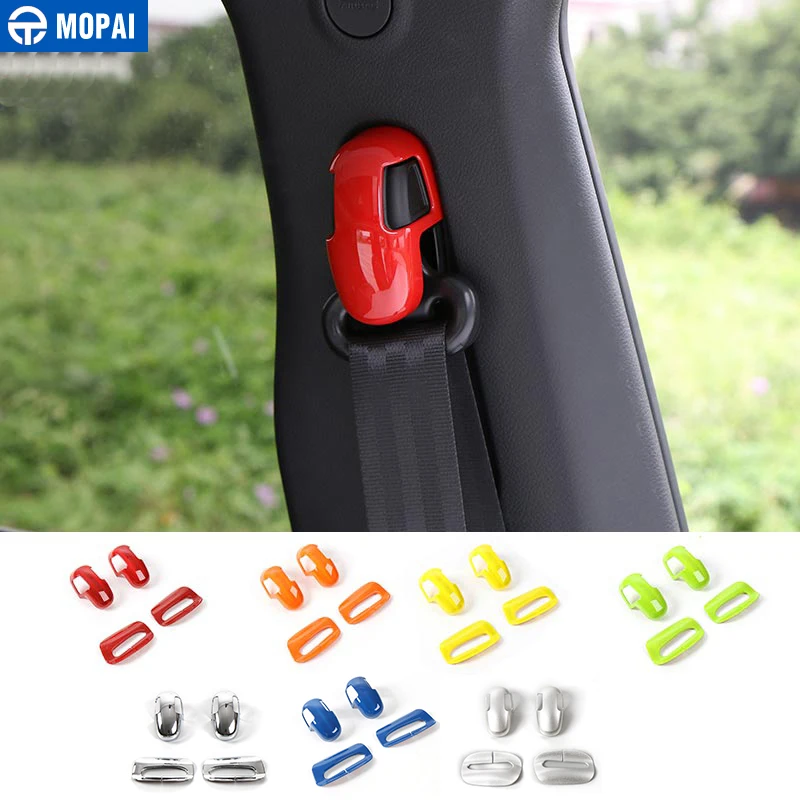 MOPAI ABS Car font b Interior b font Seat Safety Belt Decoration Trim Cover Stickers For