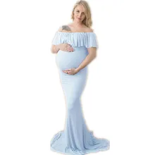 Платья для беременных для фотосессии, эластичная хлопковая одежда для беременных, Одежда для беременных больших размеров