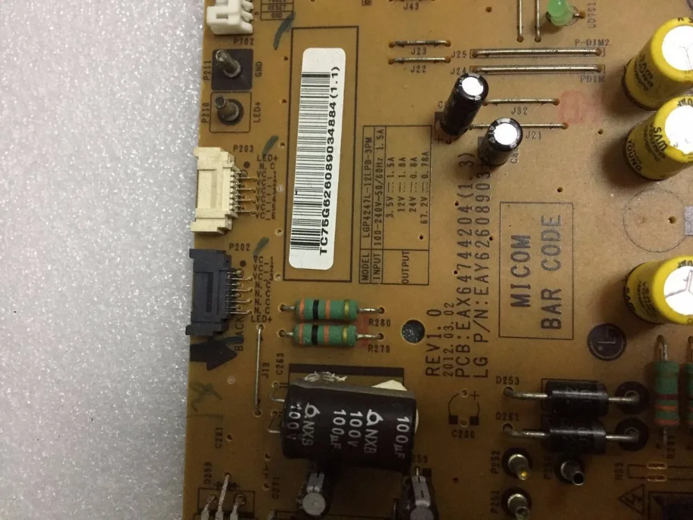 1 pecas lote de boa qualidade eay62608903 01