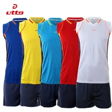 Etto nova respirável masculino camisa de vôlei terno sem mangas roupas de treinamento esporte conjunto vôlei uniformes da equipe voleibol jerseys