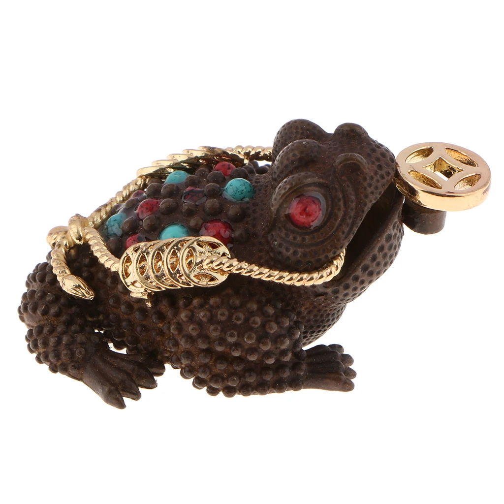 

Chinese Feng Shui Lucky Money 3 Leg Toad Frog Ornamental Incense Burner Censer Backflow Stick Burner Holder Tray