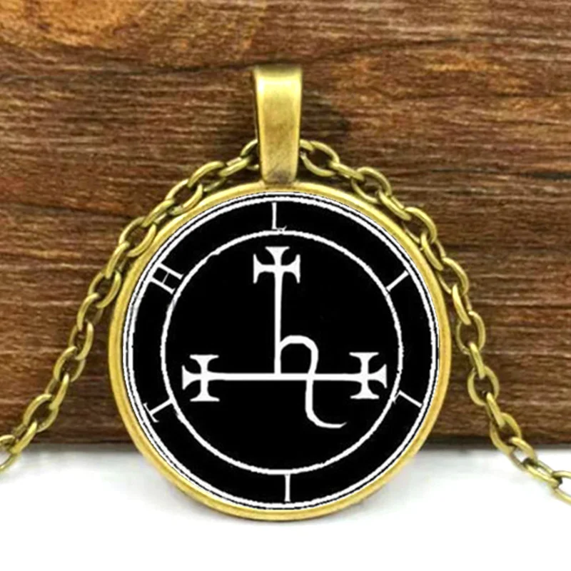 Ожерелье с подвеской Lilith Sigil стеклянное ожерелье фото 4 цвета|Цепочки| |