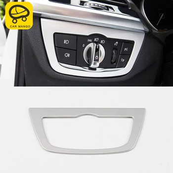 

CARMANGO For 2018 BMW X3 G01 Light Switch Panel Trim Frame Covers Car Interior Stickers Accessories