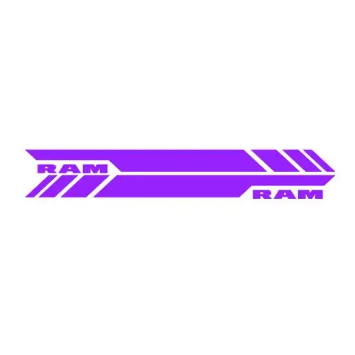 2x наклейка с боковой полосой, графический комплект для кузова, автомобильная наклейка для Dodge Ram Hemi, решетка, задний светильник, крышка, Аксессуары для кузова автомобиля, черный/серебристый цвет - Название цвета: Фиолетовый