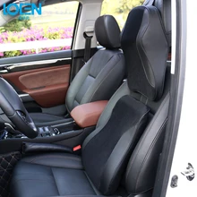 LOEN 3D сетка+ автомобильное сиденье из искусственной кожи, дышащая подушка с эффектом памяти, подголовник, поясничная опора для универсального автомобиля, черный/коричневый/бежевый